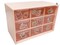 Mini Plastic Drawer Organizer, Art Craft Organizers and Storage Used in Home Or Office Desk, Vanity, 9 Removable Drawers (Pink) for DIY Crafts, Art Supplies, Office Supplies, and Jewelry